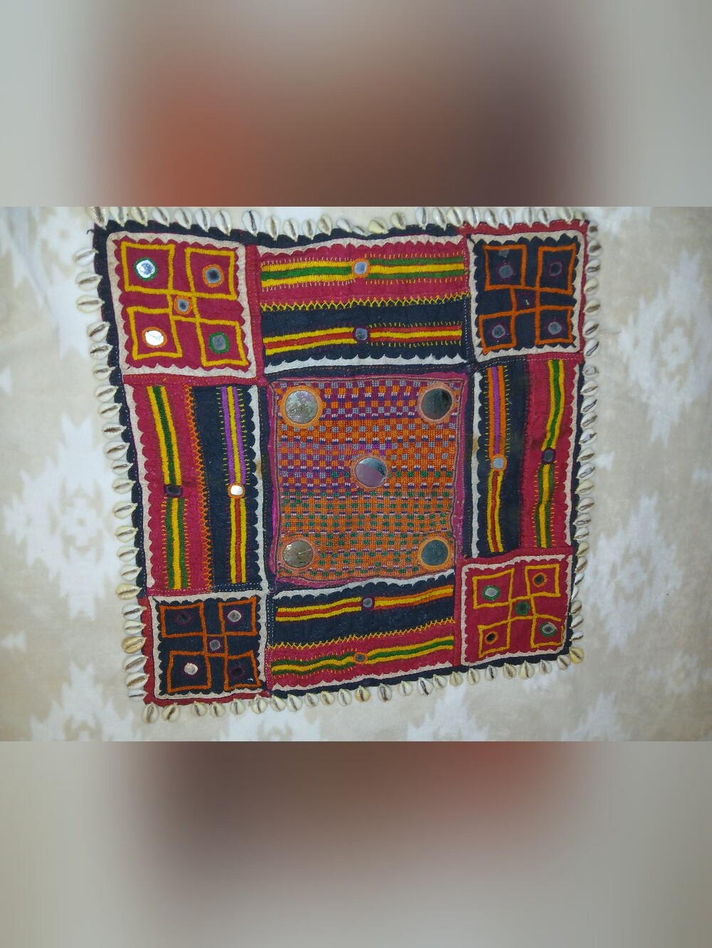 Vintage Hand Embroidered Banjara Textile Panel